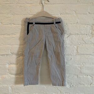 Tartine et chocolat trouser pants boys cotton navy white striped 18m